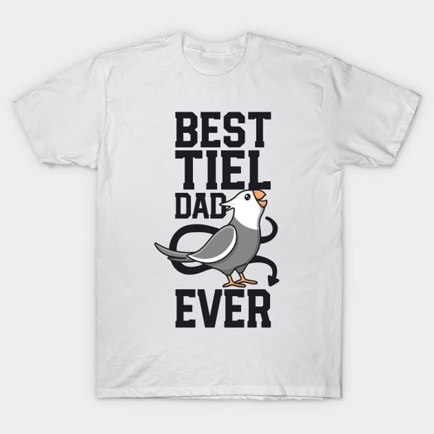 Best Tiel Dad Ever Parrot White Face Cockatiel Lover Birb T-Shirt by 14thFloorApparel